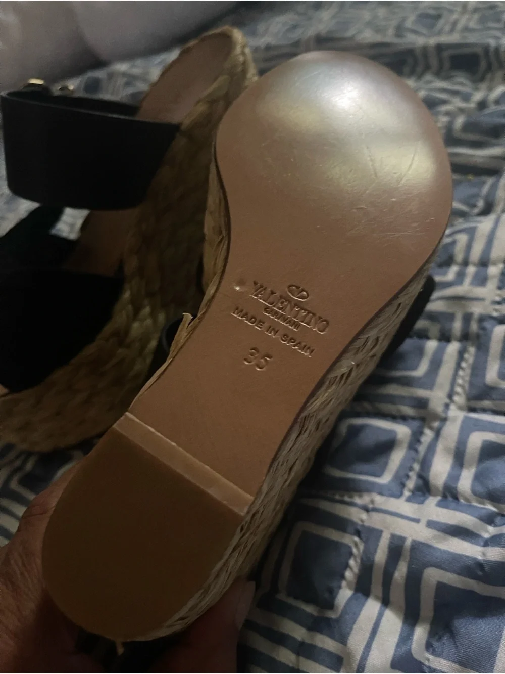 Valentino Espadrille Platform Sandals with Knot Front size 5 or 35